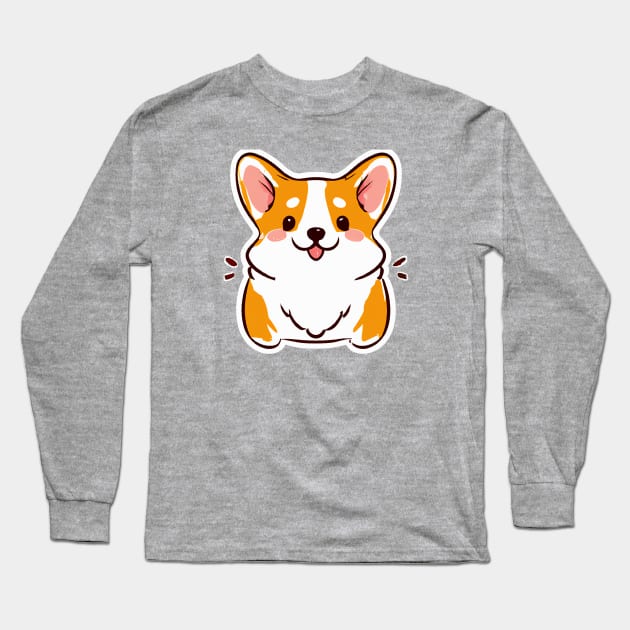 Cutest Corgi Dog Lover Puppy Retro Long Sleeve T-Shirt by BetterManufaktur